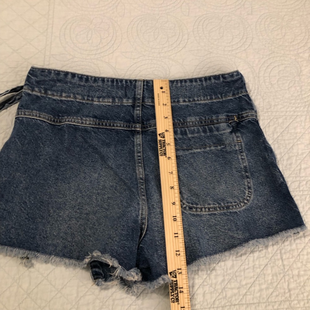 We The Free Denim Wrap Mini Skirt in Blue aso Taylor swift - Picture 11 of 13